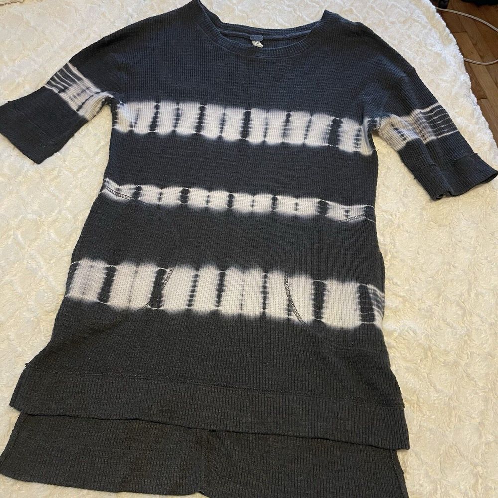 WE THE FREE boho canyon wash tie dye long line tunic with pockets size XS
